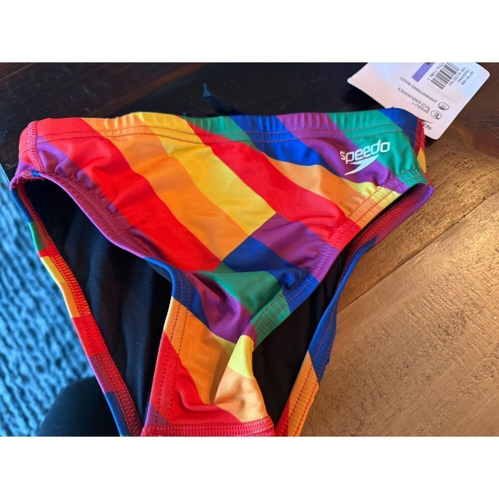 Speedo Endurance+ Swim Briefs Size 26 Multi Colored  NWT MSRP $44.00